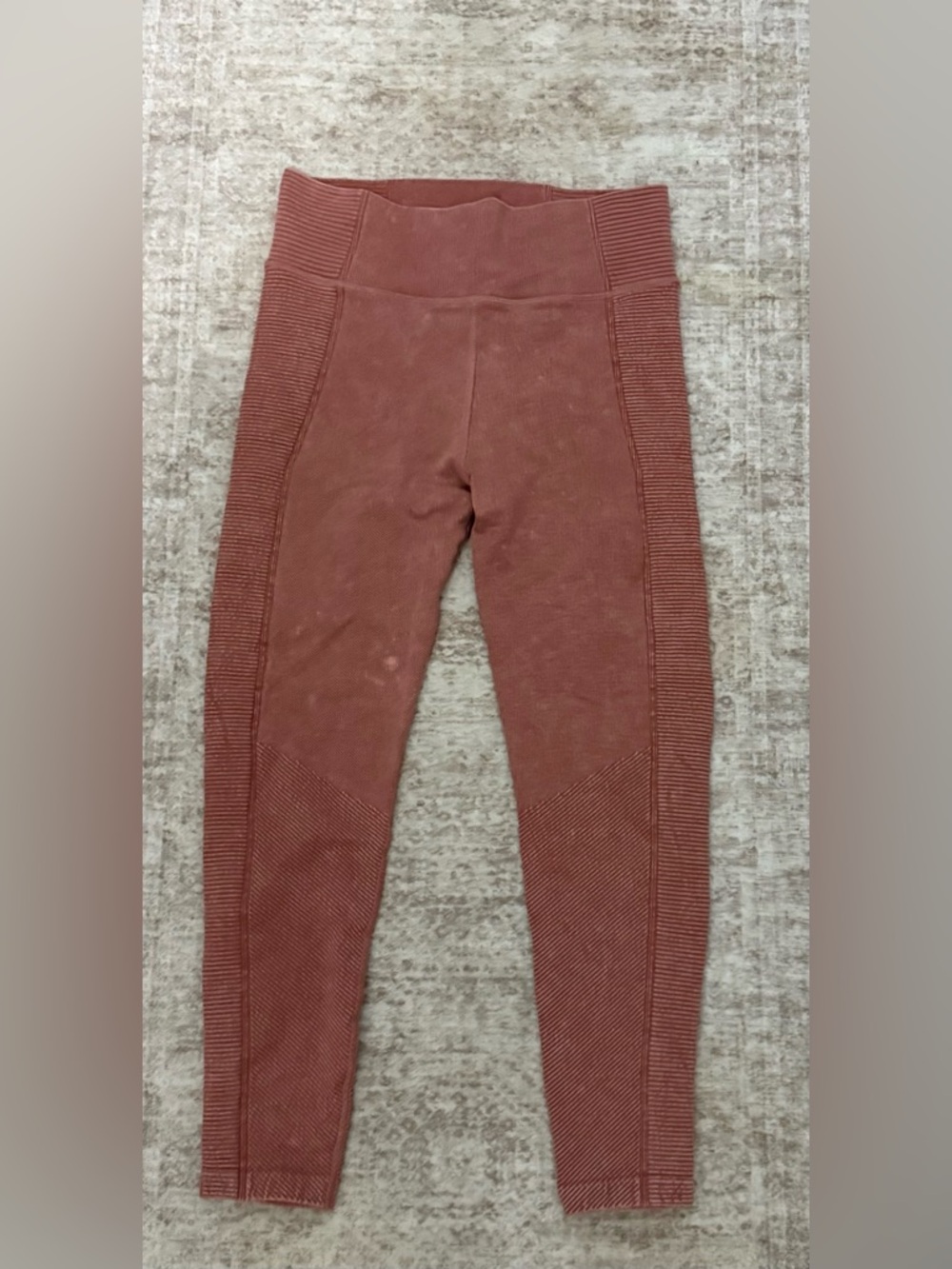 Aerie Ribbed High-Waist Leggings Acid Wash